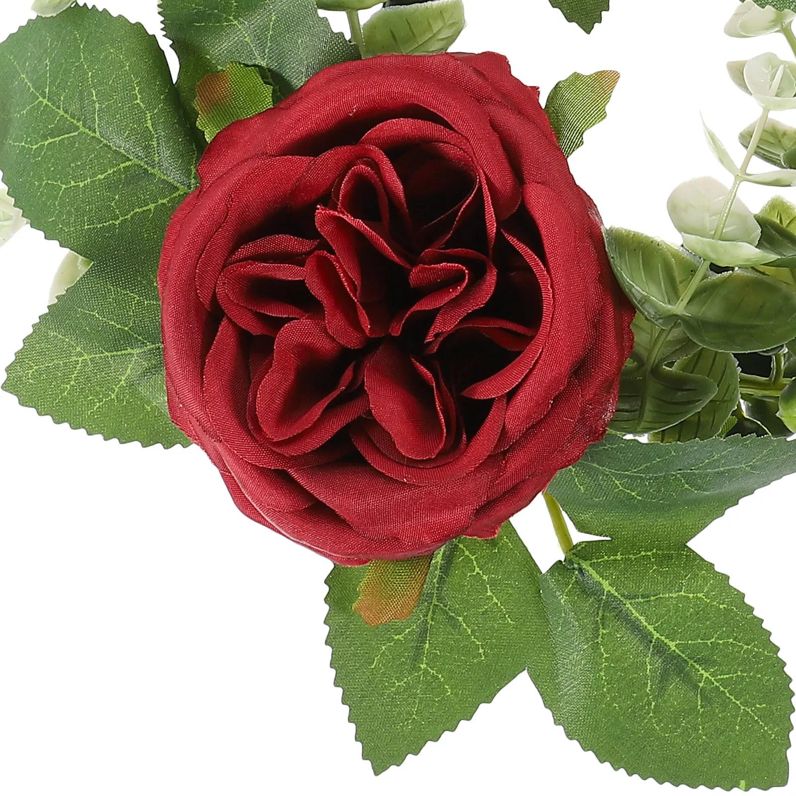 

Artificial Rose Ring Wreath Wedding Table Party Decoration Floral Centerpiece Ring for Pillar Candles Romantic