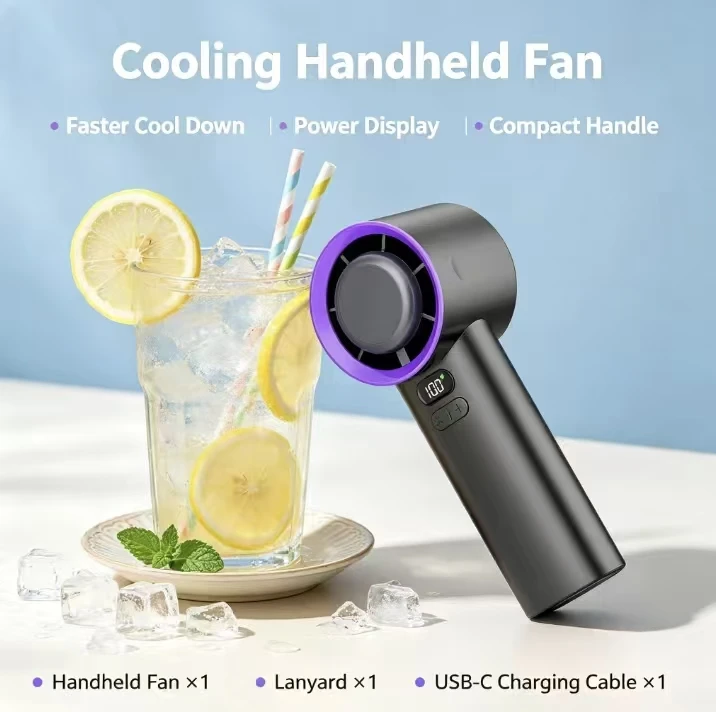 Daily Use M57 Refrigeration Ice Fan Compress Handheld Small Fan 100 Gears Infinitely Adjustable Small USB Mini Desktop Outdoor