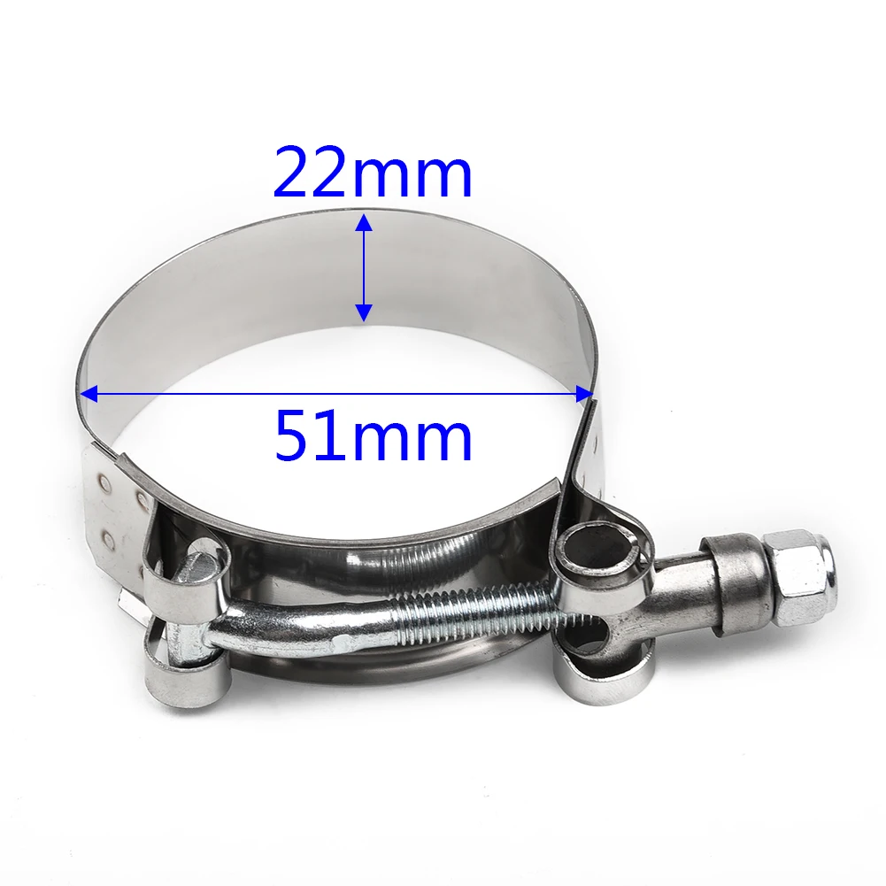 2 Inch 51mm Motorcycle Universal Stainless Steel Exhaust Pipe Clip Exhaust Pipe Clamp Motorcycle Accessories Tube Flange Clamp