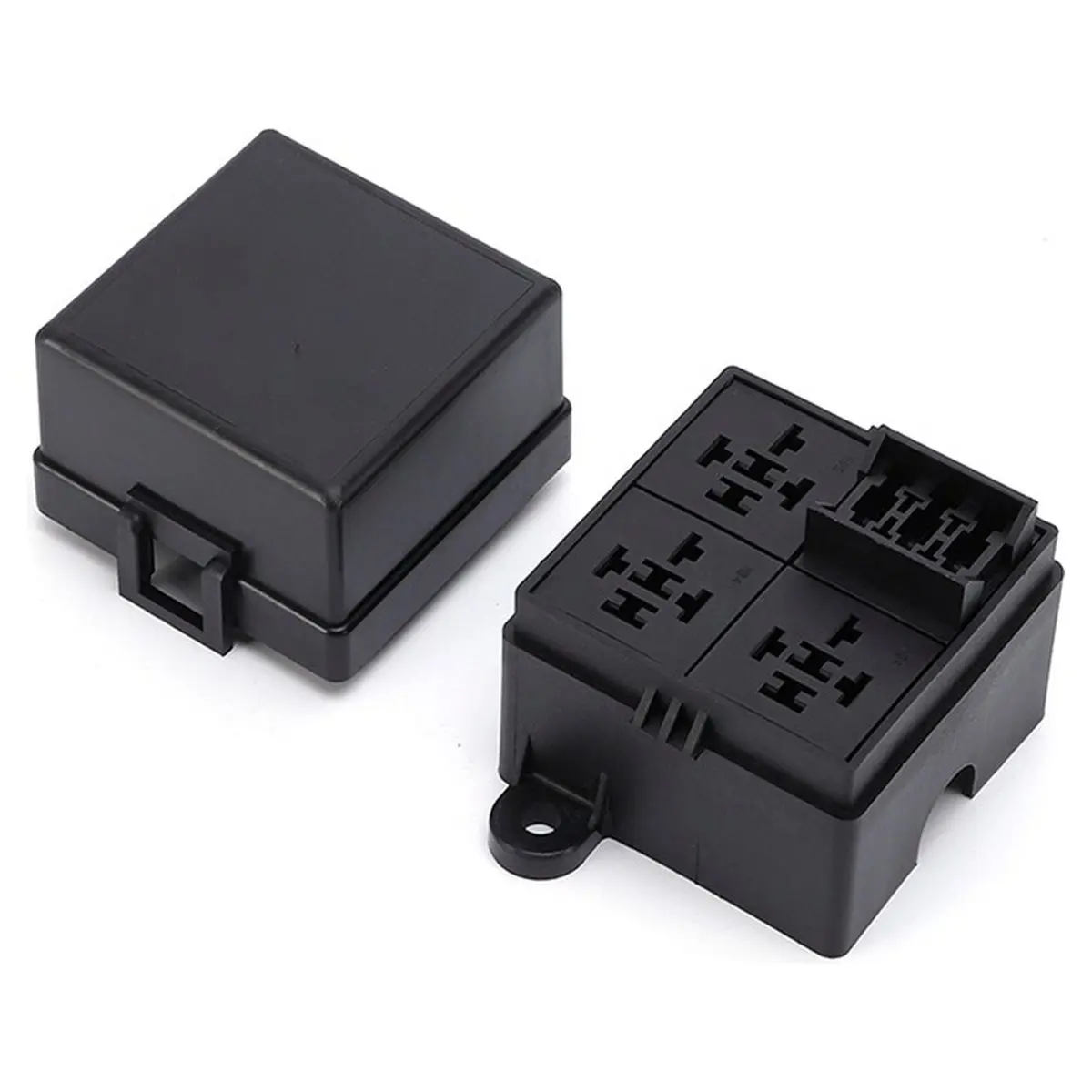 4P Relay Box with 12V Auto Car Truck 3-Way Fuse Holder ATO Circuit Blade Fuses for Car Boat Products