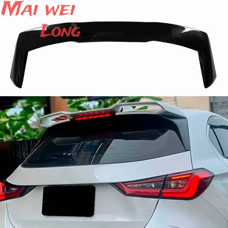 

Для Honda Hatchback CITY спойлер на заднюю крышку багажника крыло ABS карбоновый черный спортивный комплект модификации 2020-2023