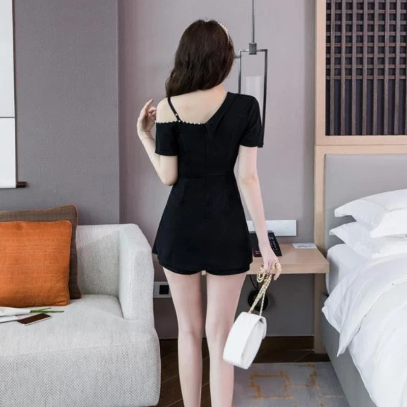 レディース タンクトップ ショートセット 2点セット オフショルダー テーラード ファッション バケーション outfits 2025 アンサンブル スタイリッシュ キット フル レディース ショーツ