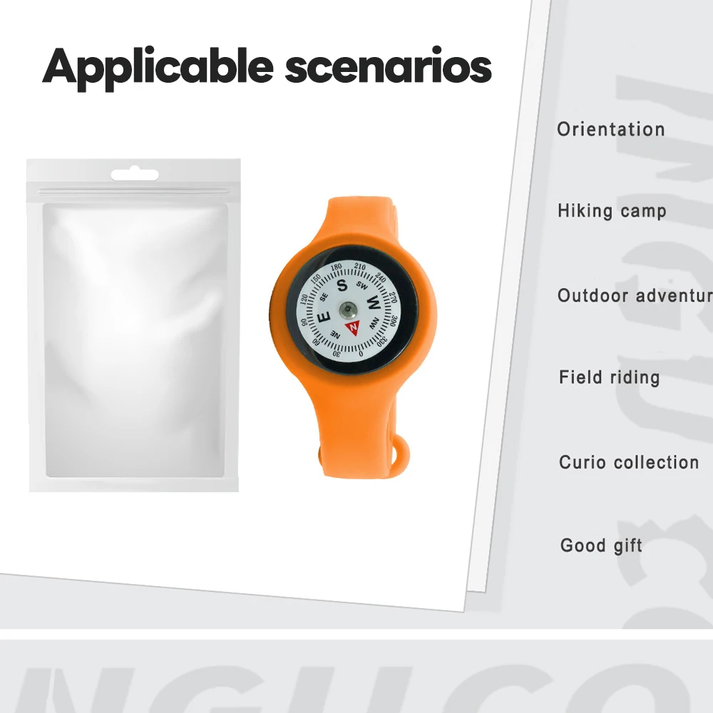 A Wearable Wrist Compass Suitable for Both Adults and Children, Suitable for Use in Hiking, Camping, Traveling and Emergency Sit