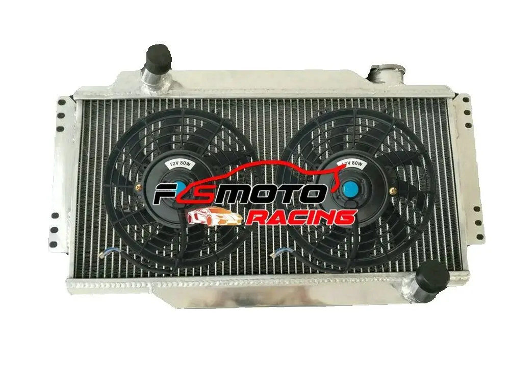For Triumph Spitfire MARK III IV MK3 MK4 & 1500 1.5L Base Convertible 2-Door 1975-1978 3ROW Aluminum Radiator + Fans