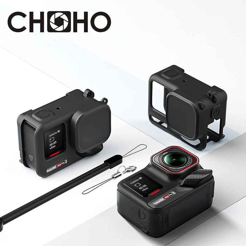 Do aparatu insta 360 Ace Pro2 Akcesoria Gumowe etui Silikonowy żel krzemionkowy Osłona obiektywu Osłona obiektywu Miękka osłona aparatu Insta360 ace-pro 2