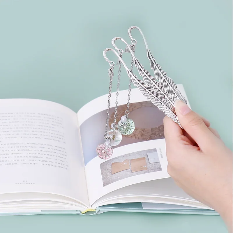 New Metal Bookmark Book Page Reading Accessories Mark Korean Student Stationery School Supplies Bookmarks Gift Book Marker