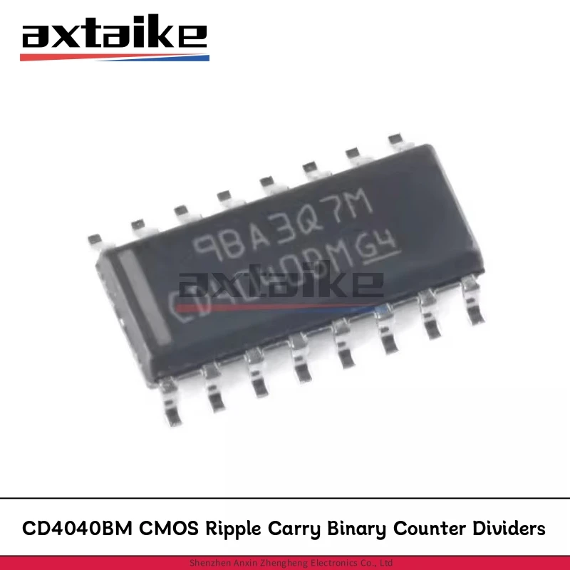 

10PCS CD4040BM SOP-16 CD4040 CD4040BM96 HEF4040BT SMD CMOS Ripple Carry Binary Counter Dividers IC