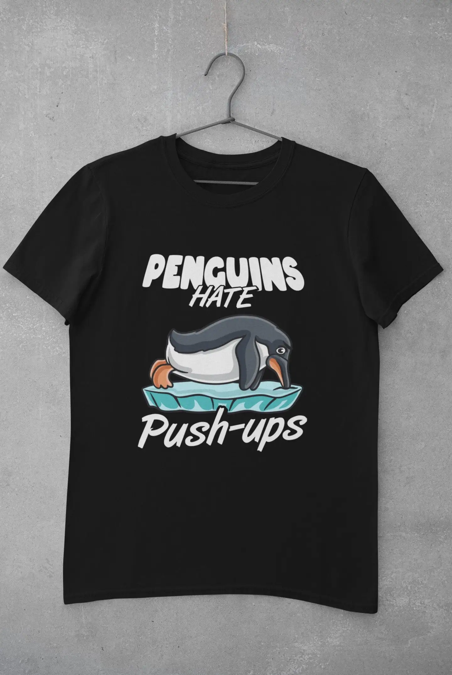 Penguin Lover T Shirt Zookeeper Bird Penguins Hate Push Ups