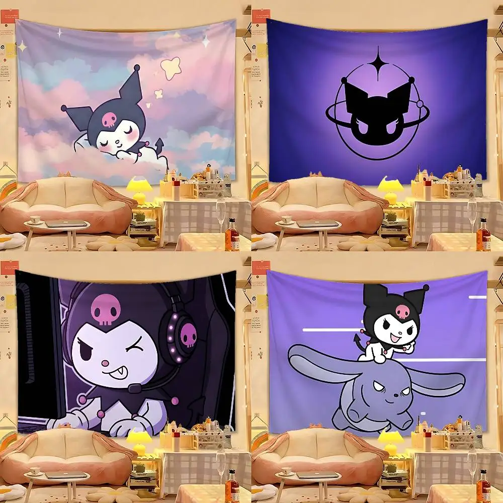 Kawaii K-Kuromi Cute Tapestry Customizable Tapestries Of Various Styles,wall Hangings, Celebrity Photo Printing,wall Hangings