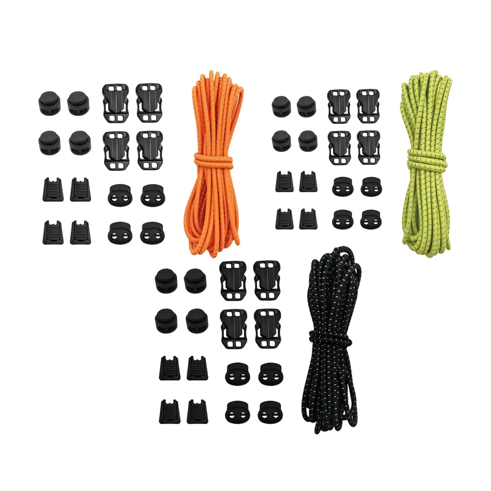 Elastic Bungee Cord Set Rope Buckle DIY Crafting for Backpack Ballistic Nylon Outdoor Luggage Climbing Projects