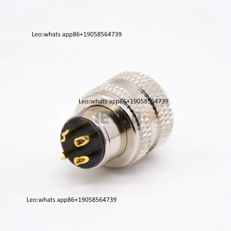IP67 M12 4 Pin D-Coded Ethernet Connector Male Solder Plug Straight Molded for Profinet & Industrial Network