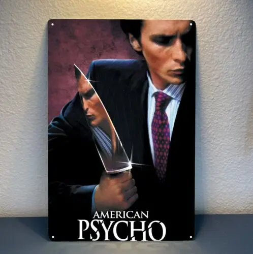 1p,American Psycho Movie Metal Poster Tin Sign - 20x30cm Plate