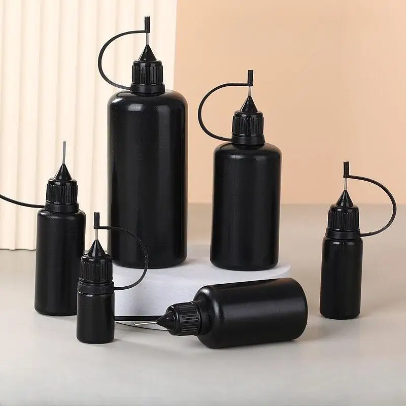 50pcs3ml-120ml garrafas de agulha de plástico compressível olho líquido conta-gotas amostra gota pode ser cola aplicador de tinta recipientes recarregáveis