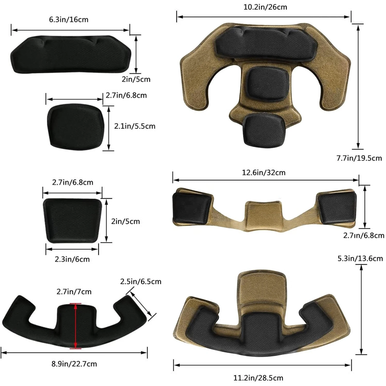 Universal Tactical Helmet Liner System With Memory Foam Padding Replacement Protective Inner Pads For Enhanced Comfort - Image 5