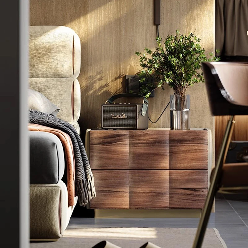 

Mid Century Modern Storage Bedside Table Cabinets Unique Organizer Simple Nightstand Trendy Drawers Muebles Patio Furniture