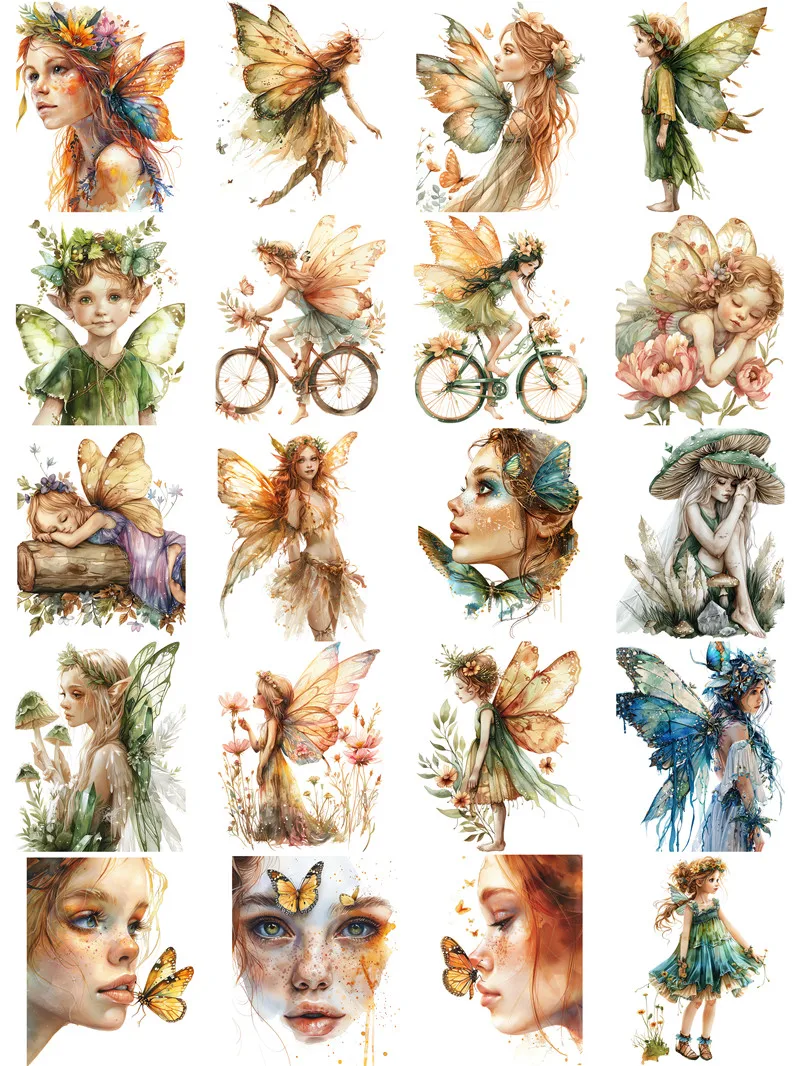Butterfly Elf Stickers Crafts And Scrapbooking stickers kids toys book Decorative sticker DIY Stationery