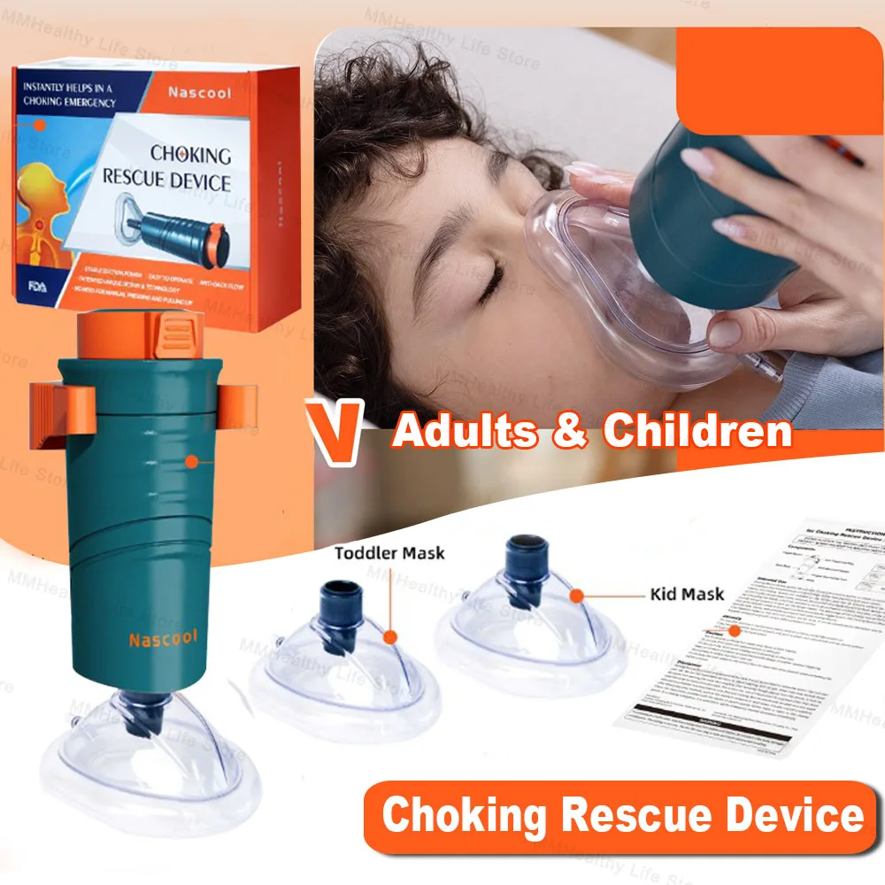 

First Aid Anti Choking Rescue Device Automatic for Adults & Children Kids Masks Home Airway Assist Emergency Kit Rescue Device