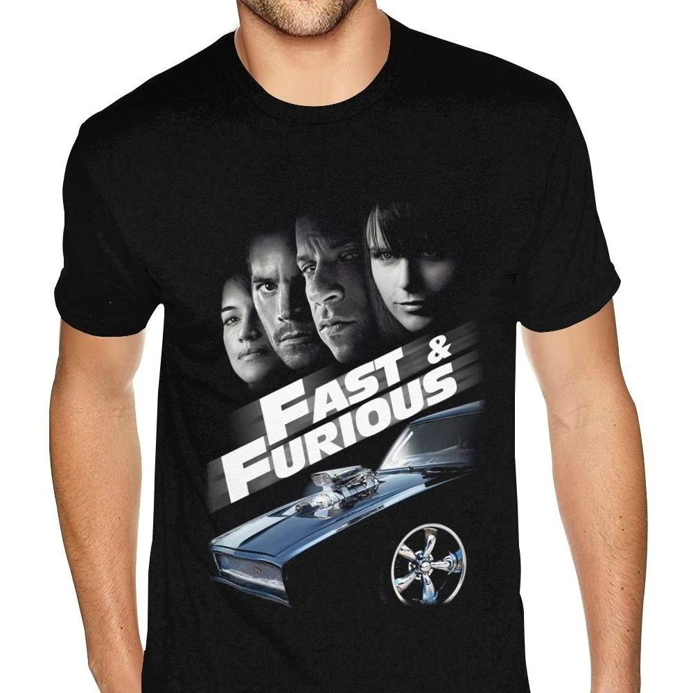 Men Tshirt Harajuku For Men's Tops Design Tee Shirts Fast & Furious 8 Action Movie Oversized Anime Tshirt