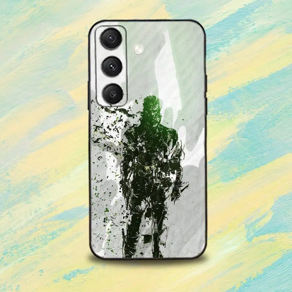 M-MGS メタルギアソリッド-es 電話ケース サムスン S25、S24、S10、S22、S21、S20、S23、ウルトラ、プラス、ライト、FE、ソフトシリコンブラックカバー用