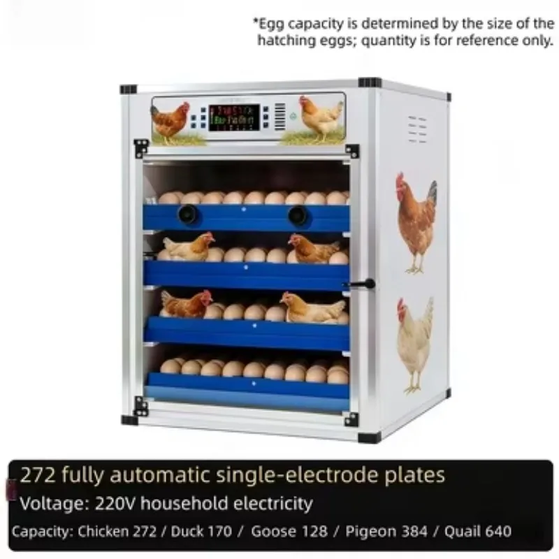 Mini Egg Incubator Fully Automatic Poultry Incubator Solar Panel Option High Hatching Rate Home Farm Use