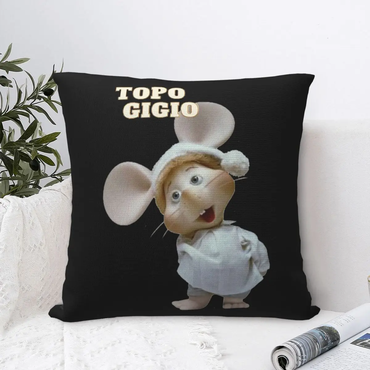 

Topo Gigio Pillowcase Polyester Cushion Comfort Throw Pillow Sofa Decorative Cushions Used for Home Bedroom Living Room