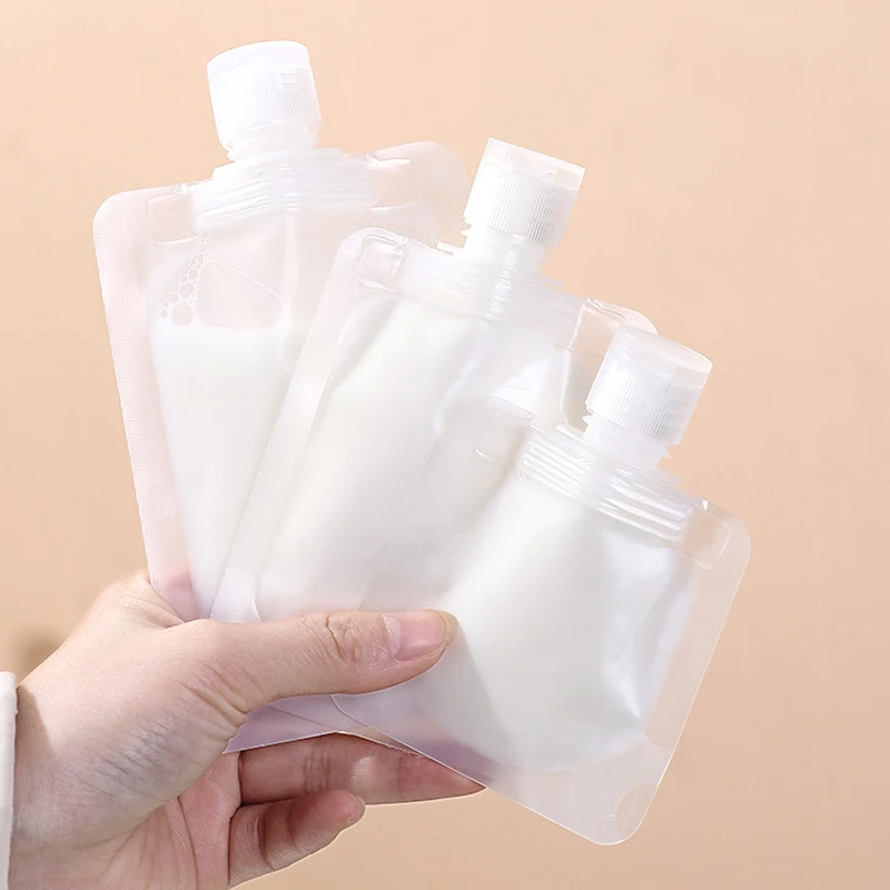 50Pcs 30/50/100ml Travel Dispenser Packaging Bag Liquid Lotion Portable Reusable Shampoo Cosmetic Leakproof Storage Containers