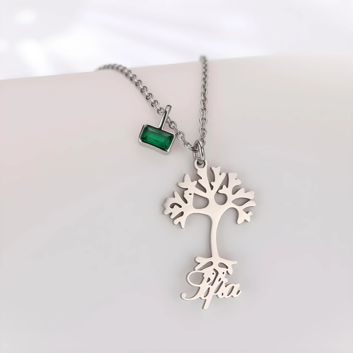 Chandler Custom Name Stainless Steel Tree of Life Pendant Necklace Men Women Personalized Jewelry Accessories Gifts
