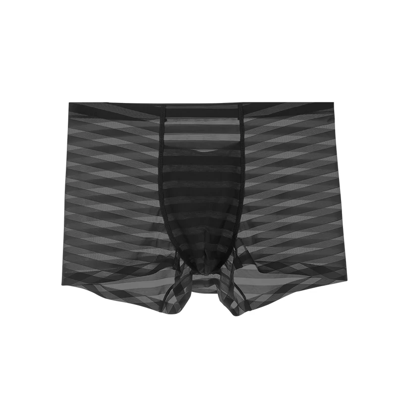 Ice Silk Underwear 3-Pack Men's Summer Thin Boxer Briefs Seamless Breathable Comfortable Sports Boxer Briefs