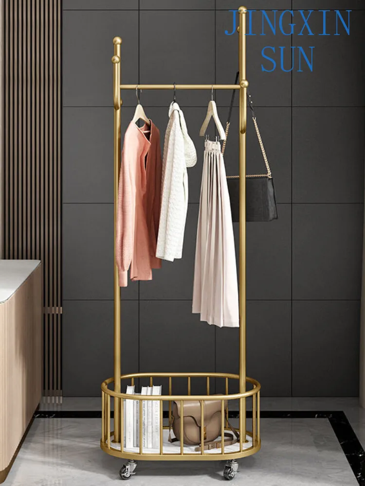 Hanger floor to ceiling bedroom hanging hanger metal mobile wheeled home living room coat rack