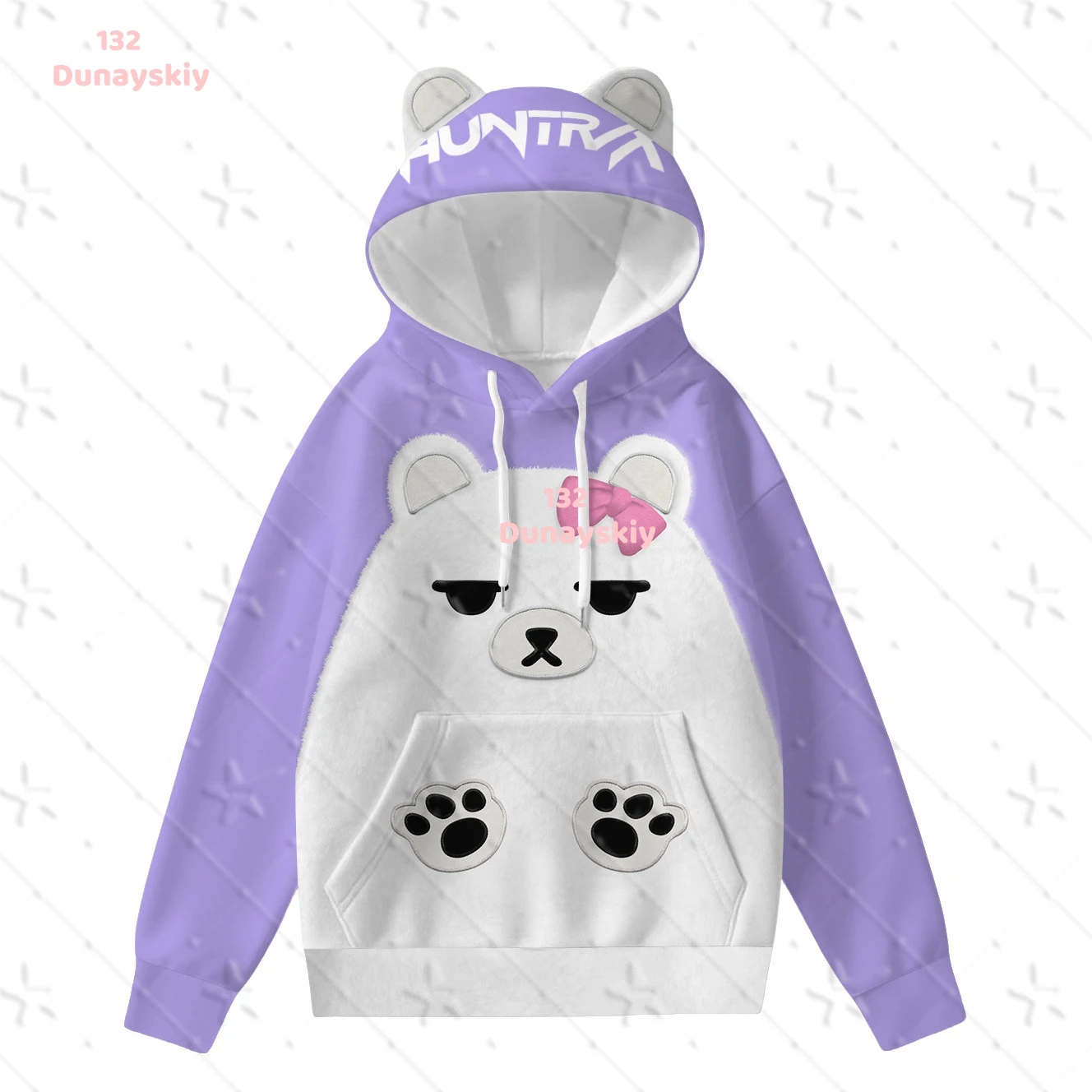Mira Baby Cosplay Purple Pajamas Hoodie Hair Ring Suit for KPop Demon Hunters Movie Women Girls Halloween Roleplay Sleepwear