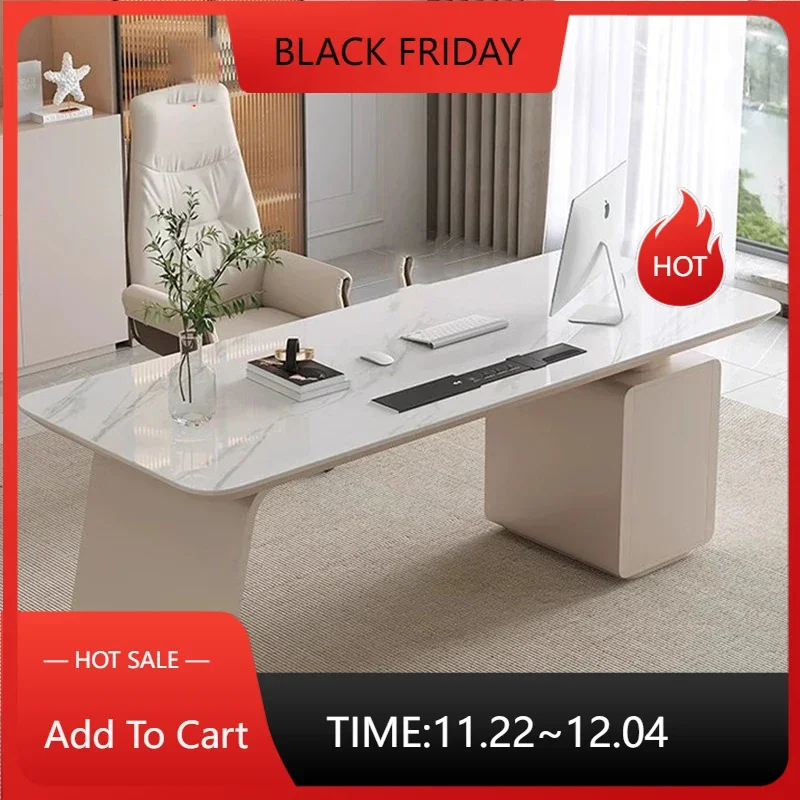 

White Workbench Modern Desk Console Meeting Executive Office Desk Computer Drawers Scrivanie Per Ufficio Office Furniture