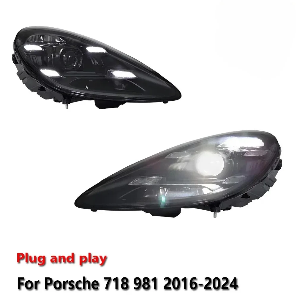 

Car LED Headlight Assemblies For Porsche 718 982 982C 2016-2024 DRL Brake Turn Signal Lamp Plug and Play