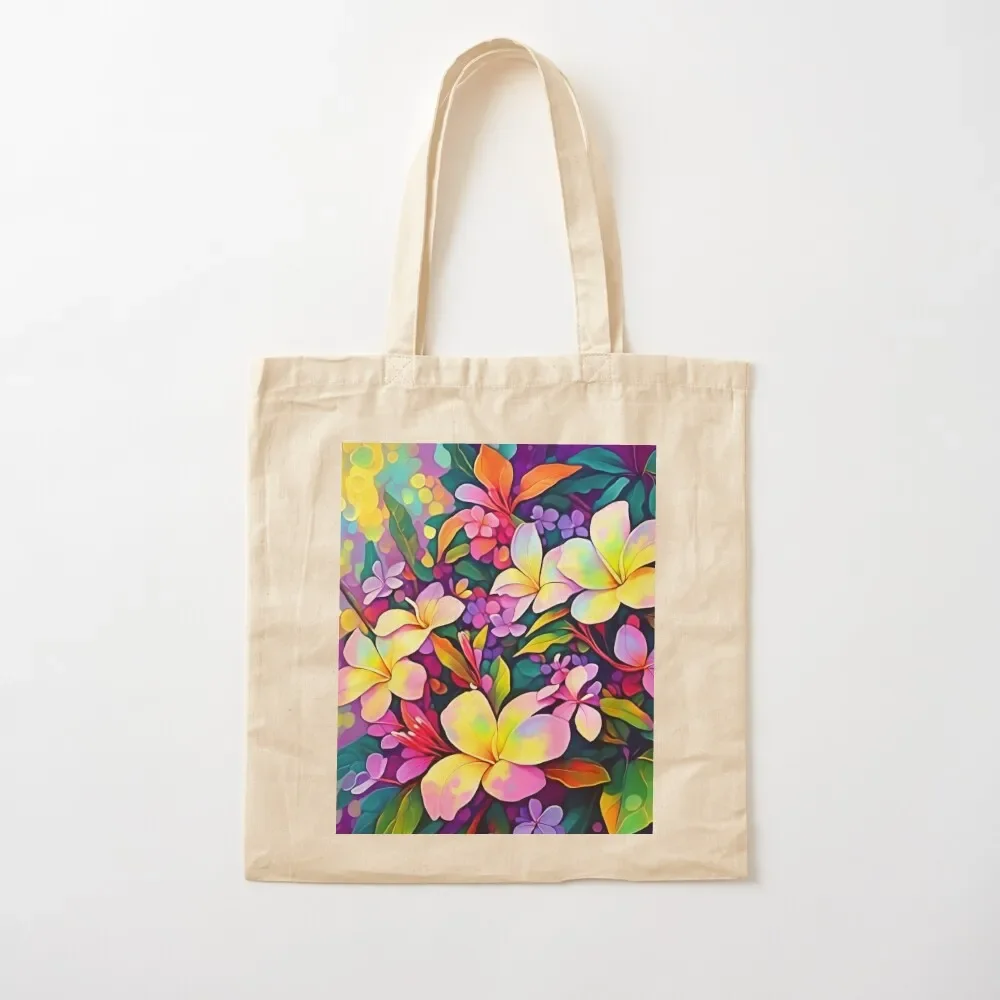 

Neon plumeria fest Tote Bag Custom bag eco bag folding tote men's