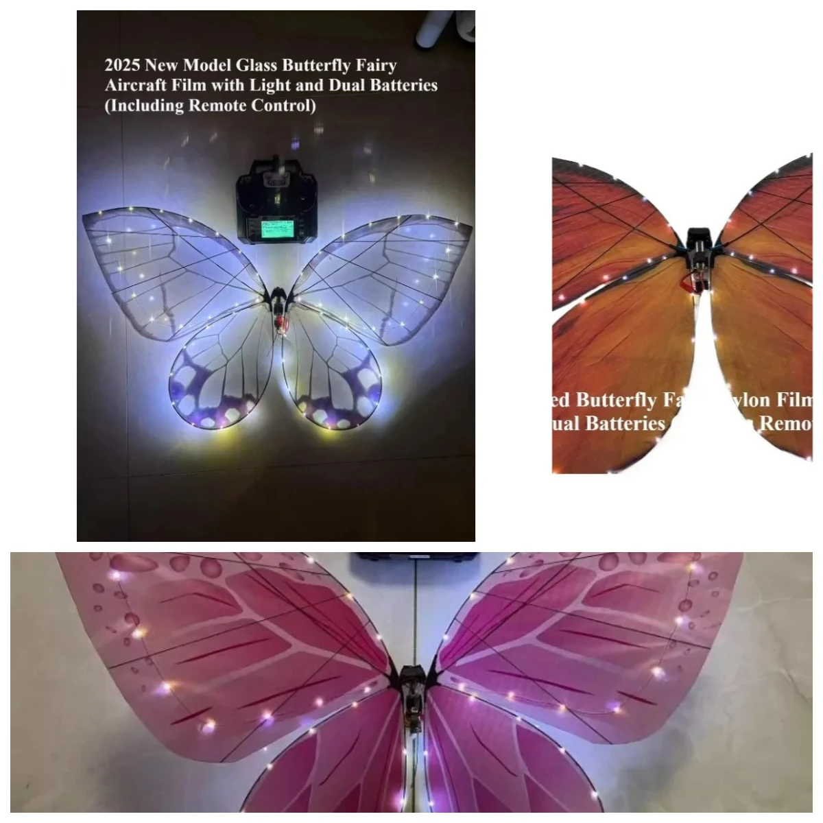 Butterfly Flyer Glass Remote Control Butterfly Bionic Fluttering