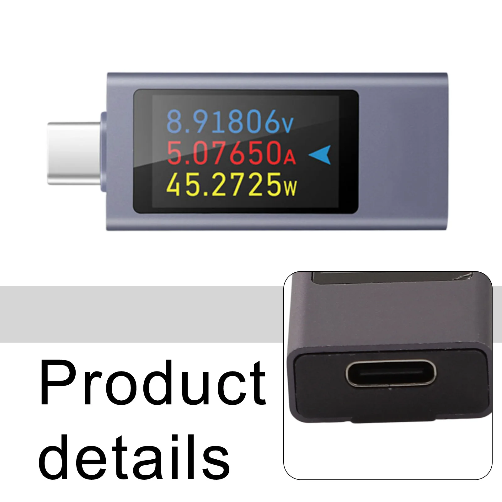 240W USB C Meter Phone Charging Tester Real-time Charging Detection Bidirectional Voltage And Current Mobile Phone Charging