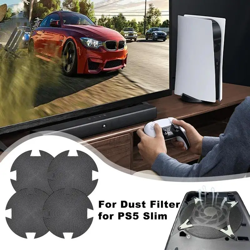 For Ps5 Slim Dust Cover Net For playstation 5 Slim Cooling Fan Dust Cover Mesh Dust-Proof shield dust filter For ps5 accessories