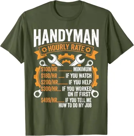 Lustiges Handwerker-Kunstwerk für Männer Jungen Papa Herr Fix-it Handwerker T-Shirt Y2k Herrenmode Wartungs- & Reparaturmann Grafik-Spruch T-Shirt Geschenk – Detail 9