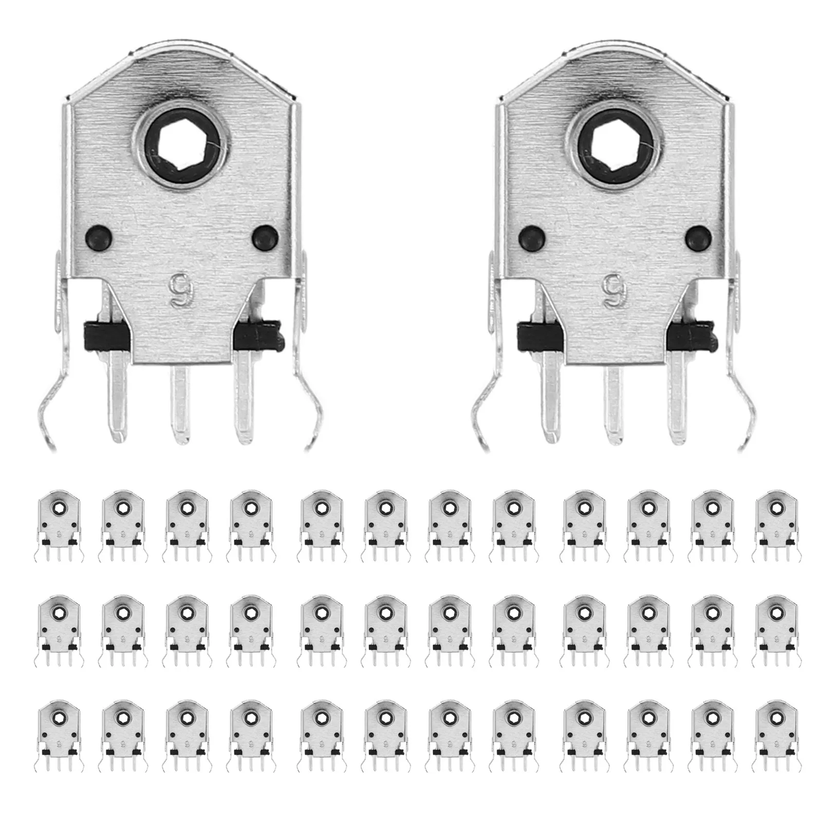 

100Pcs Mouse Wheel Coder Metal Shaft High Precision Replacement Low Noise Smooth Scroll Mouse Repair Coder for Gaming Office