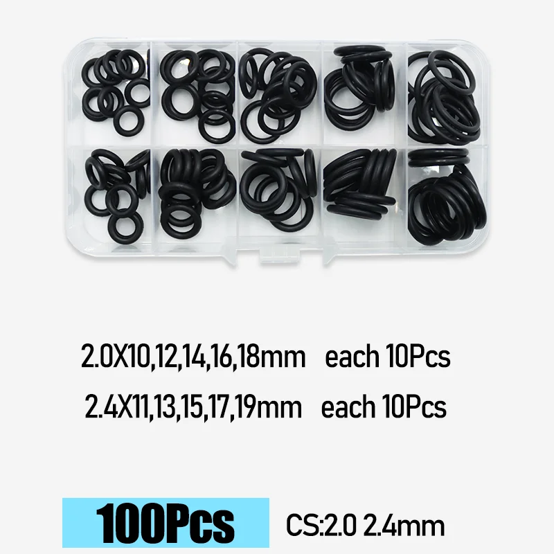 Cs 1,0-4,0mm gummi o ring hochwertige dichtung scheibe balck nbr o-ring Sanitär dichtung auto klimaanlage öl beständiger our kit – Detail 8