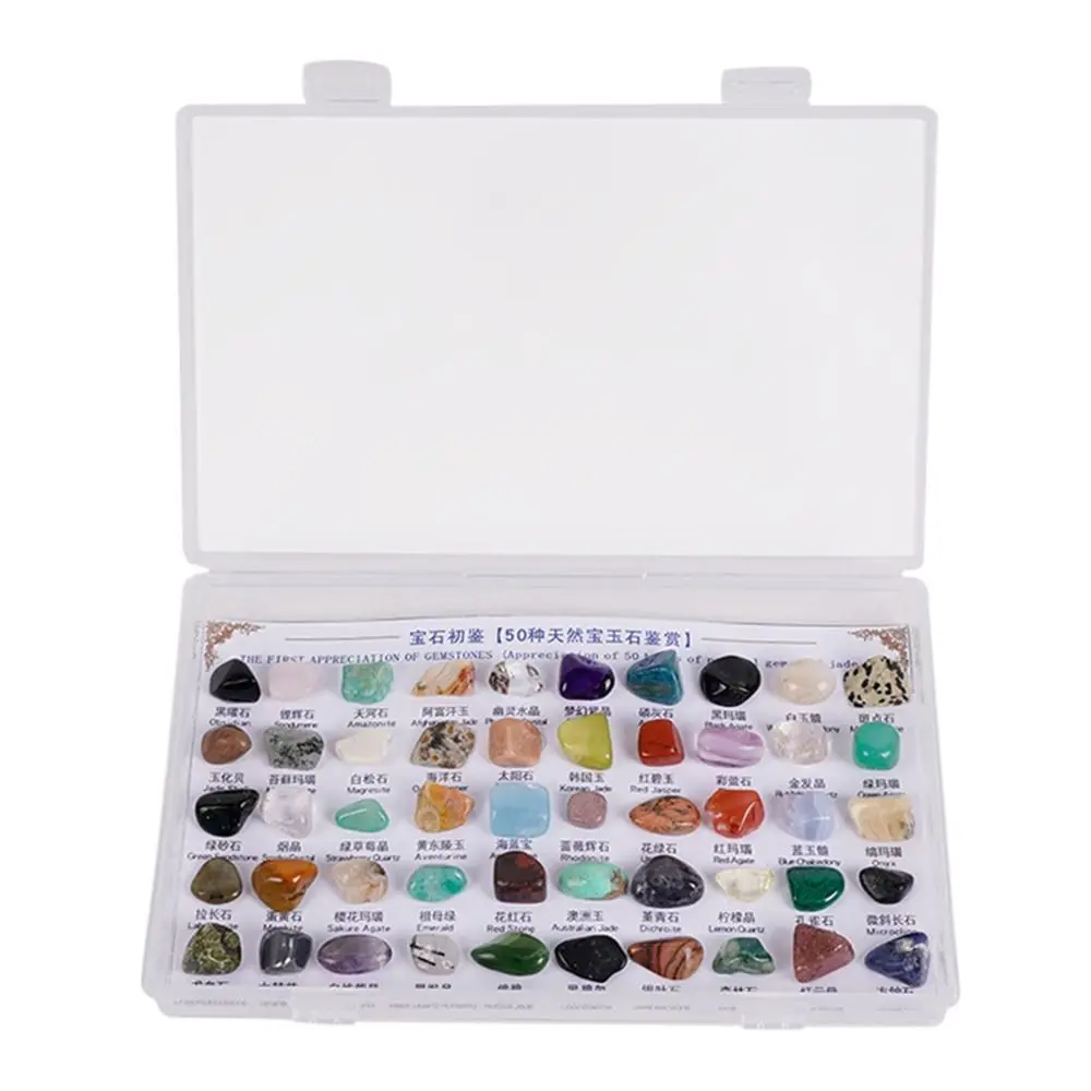 Box Random Color Gift Raw Gemstones Geography Teaching Healing Crystal Quartz Samples Mineral Specimens Natural Gems And Jades