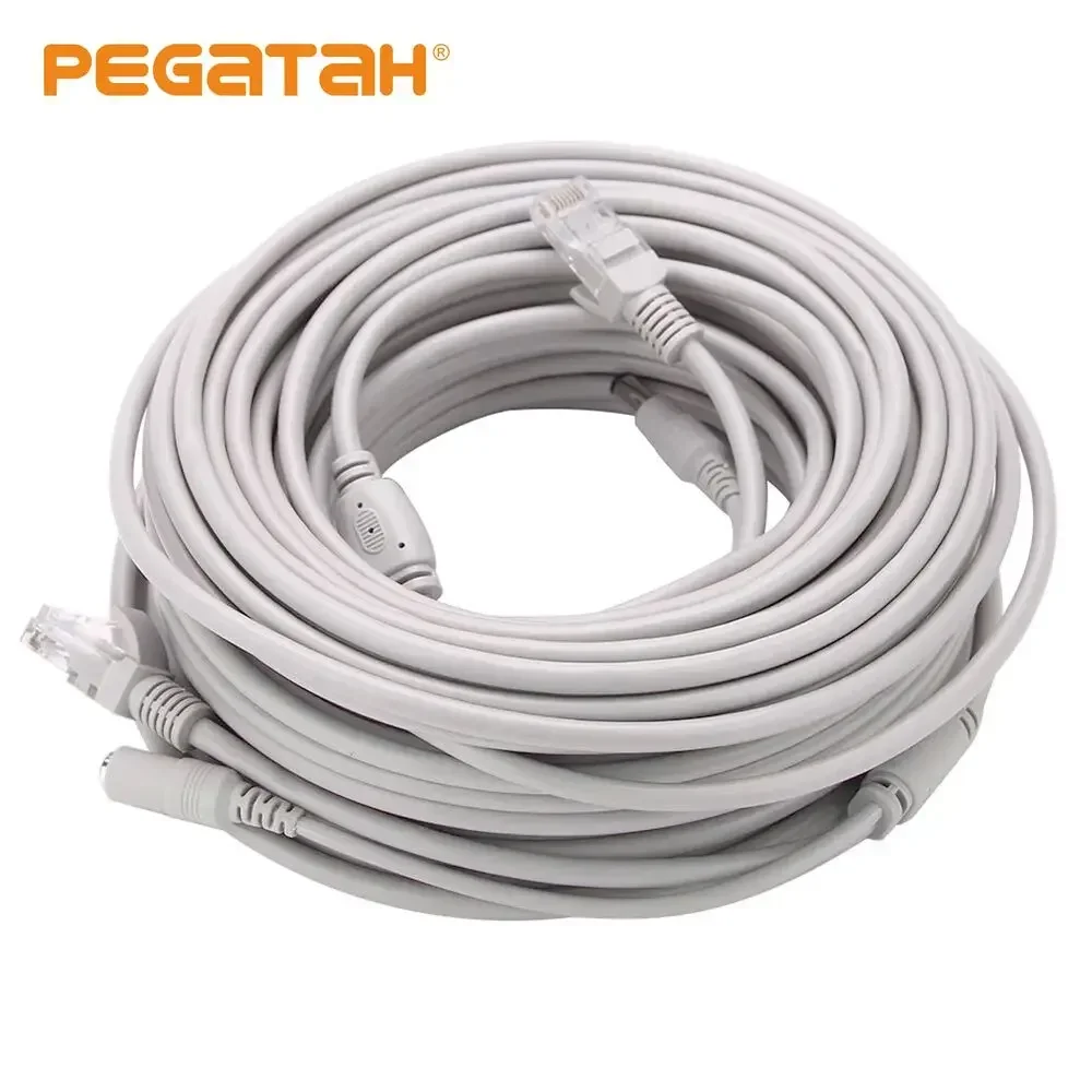 CCTV Cable RJ45 for video surveillance cable camera Ethernet Network DC Power 2 in 1 Network Extension Lan 5/10/20/30m IP Camera