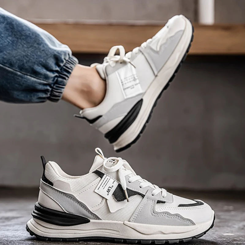 

Уличные мужские кроссовки, модная мужская повседневная обувь, нескользящая износостойкая спортивная обувь, мягкая платформа, разноцветные кроссовки для бега