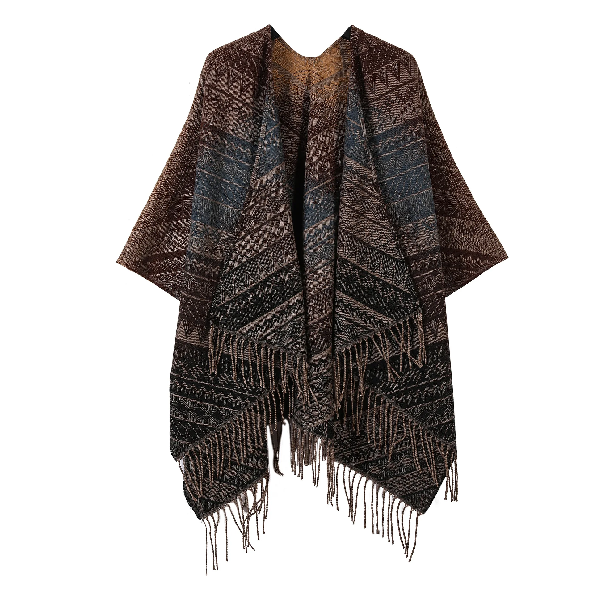 الخريف الشتاء النساء السفر شال تقليد الكشمير النمط الأوروبي الوطني شوكة سميكة عباءة العباءات الرؤوس المعطف هدية