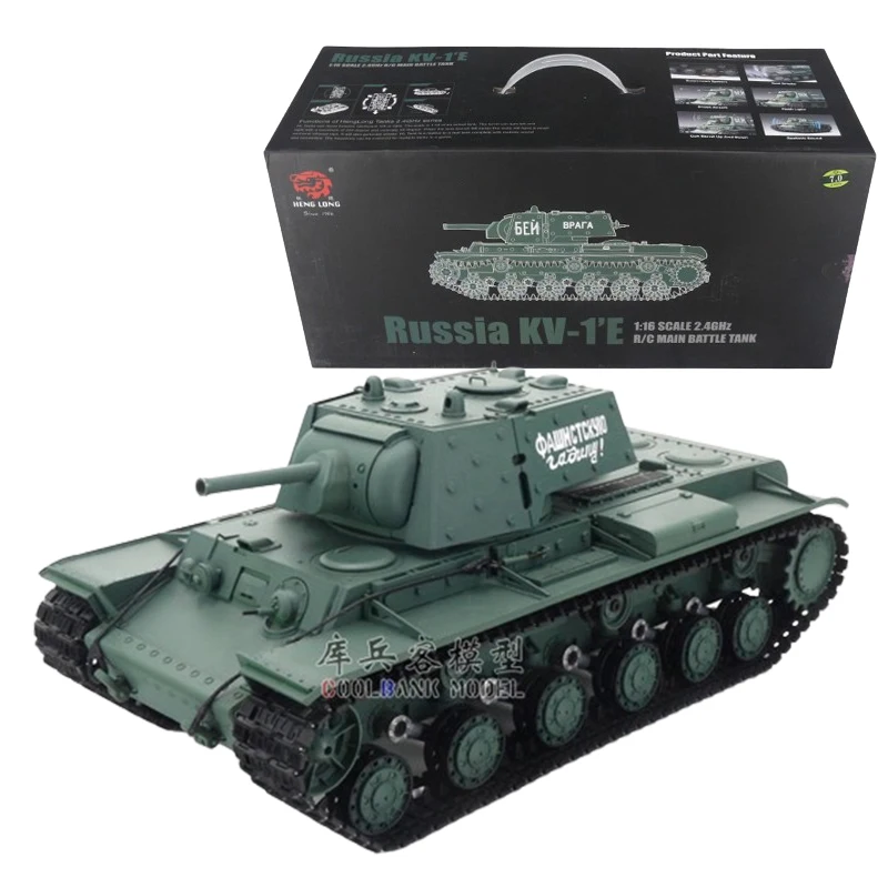 Henglong-Kv-1s Controle Remoto Toy Tank para Meninos, RC Battle Tank, Modelo Competitivo, Simulação, Presente das Crianças