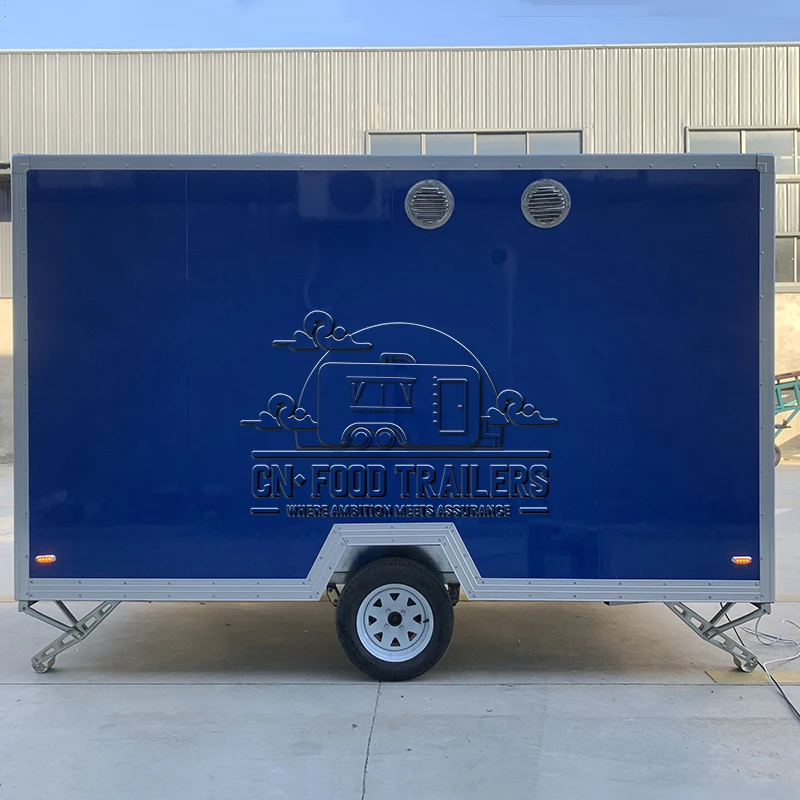 

CN Food Trailer Мобильный прицеп для закусок из нержавеющей стали со счетчиком напитков и грилем для хот-догов и фаст-фуда