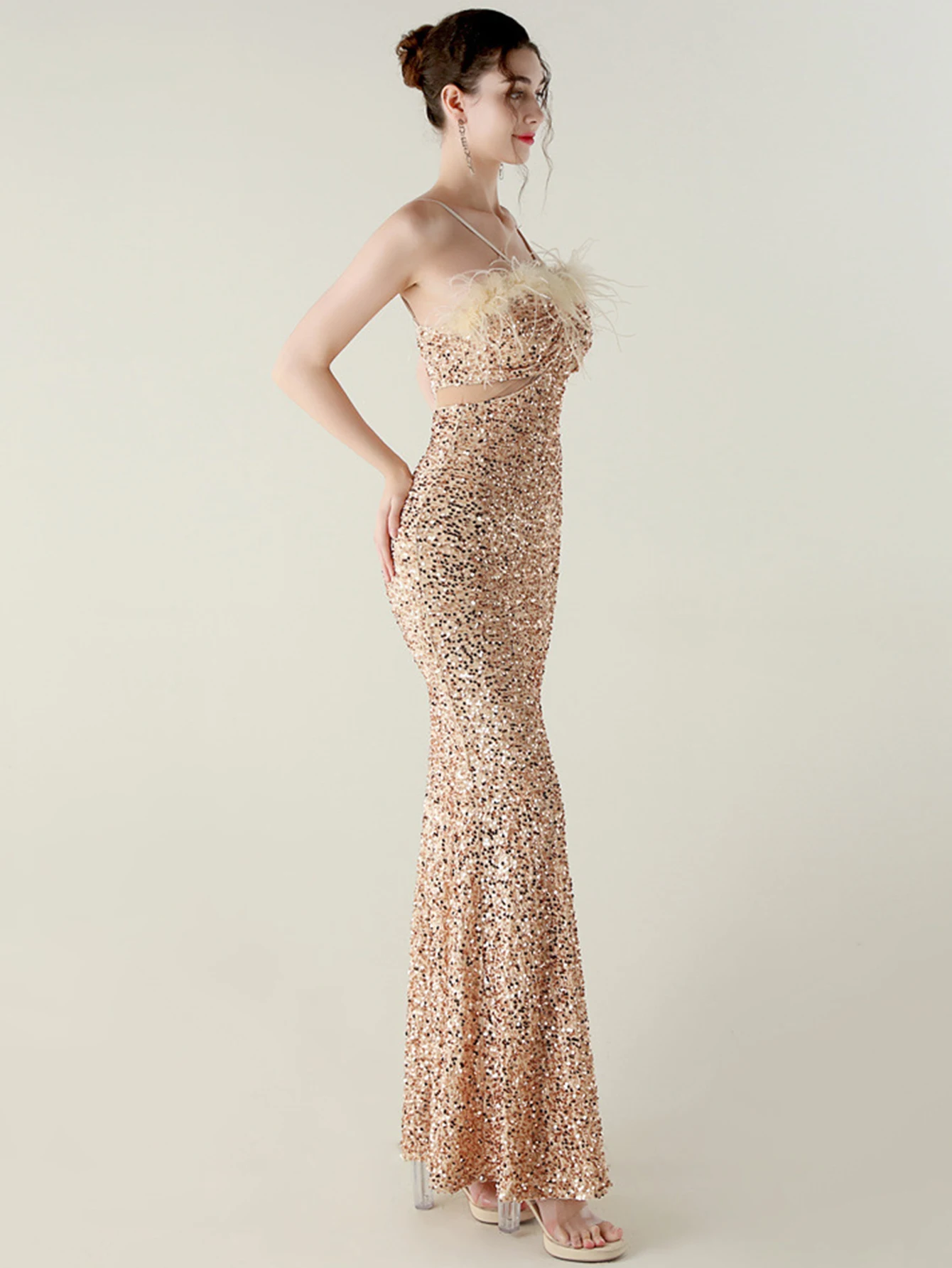 Sexy backless black maxi sequin summer dress women elegant prom party long dresses woman luxury cocktail evening dresses vestido