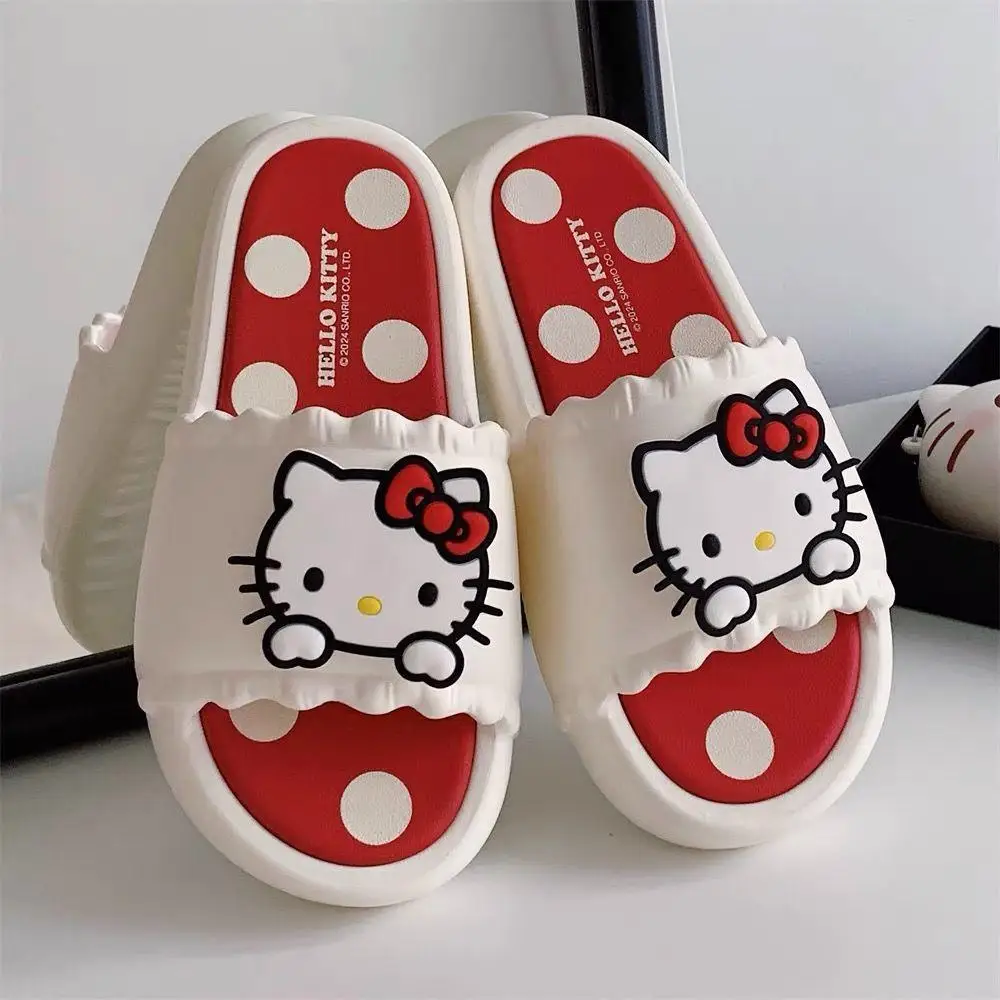Sanrio Hello Kitty Cat тапочки для женщин летом для девочек домашний