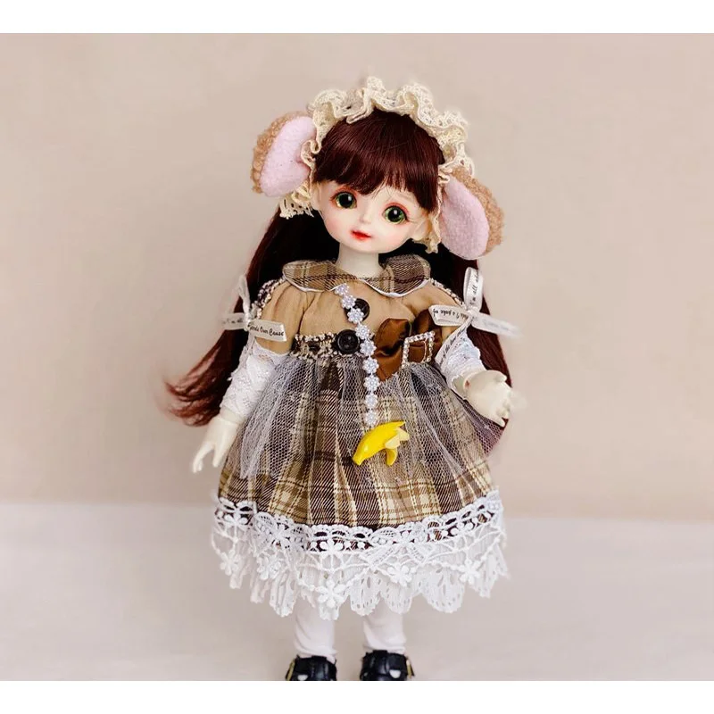 ロリータスタイルのプリンセスドレス,女の子の服,おもちゃのアクセサリーセット,1/6 bjd人形,30cm,ギフト