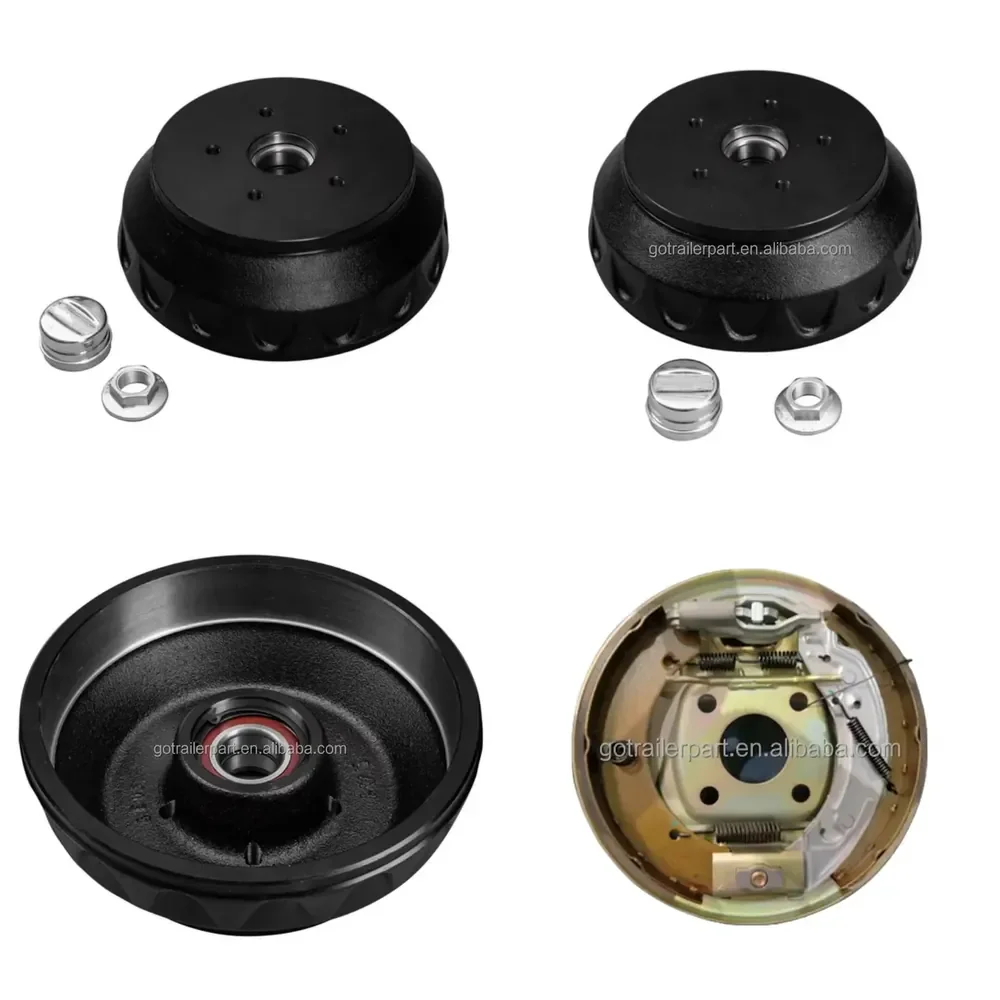 

i European 250*40mm Trailer Brake Drum 5X112/6X139.7 Bolt Pattern Trailer Drum Brake Hub Replacement with Bearing