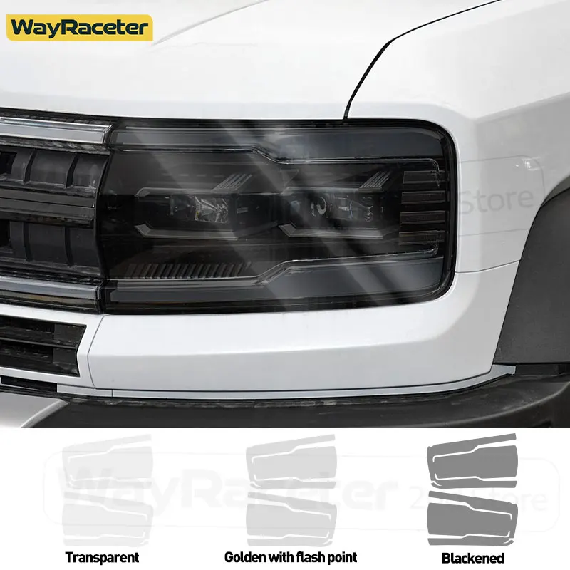 

Car Headlight Protective Film Smoked Black Tint Vinyl Transparent TPU Sticker For BYD Leopard 5 2025 Off Road 4X4 2024